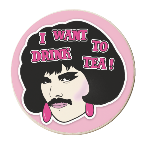 I want to drink tea! - personalised beer coaster by Bite Your Granny