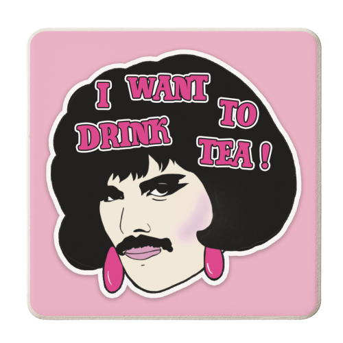 I want to drink tea! - personalised beer coaster by Bite Your Granny