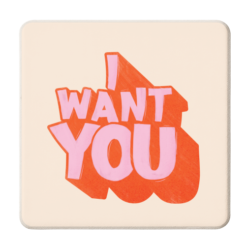 I WANT YOU - personalised beer coaster by Ania Wieclaw