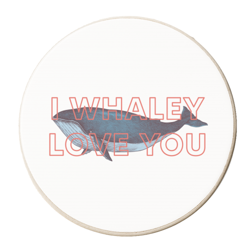 I whaley love you - personalised beer coaster by The 13 Prints
