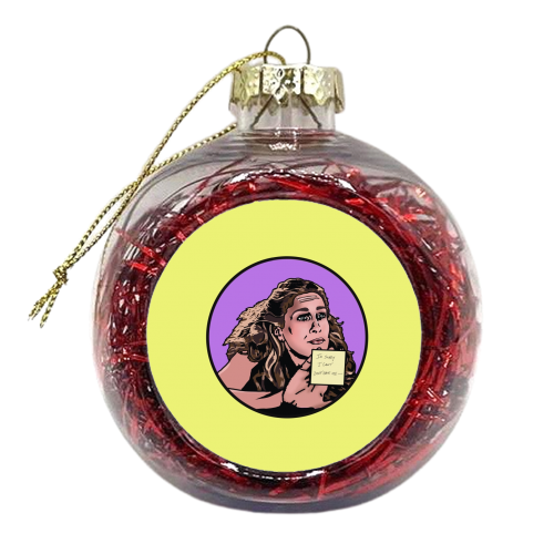 I Will Literally Be The Old Lady Who Lived In Her Shoes - xmas bauble by Wallace Elizabeth