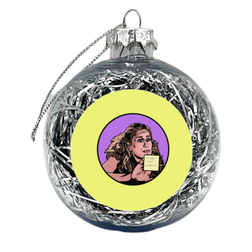 I Will Literally Be The Old Lady Who Lived In Her Shoes - xmas bauble by Wallace Elizabeth