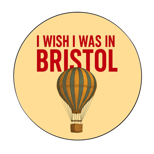 I WISH I WAS IN BRISTOL - Circle Sticker by AP