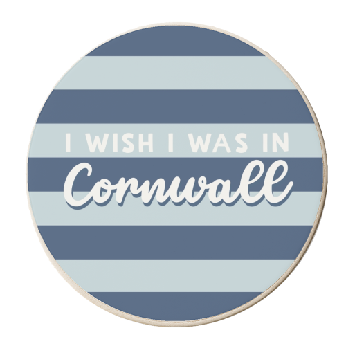 I wish I was in Cornwall - personalised beer coaster by Giddy Kipper