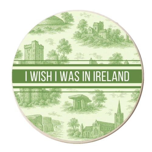 I WISH I WAS IN IRELAND - personalised beer coaster by Lilly Rose