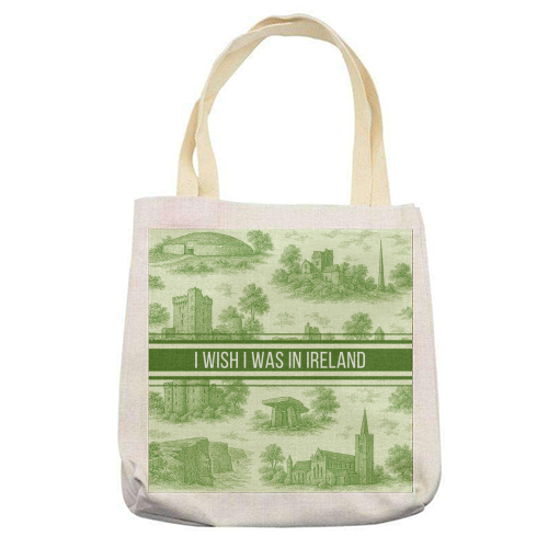 I WISH I WAS IN IRELAND - printed canvas tote bag by Lilly Rose