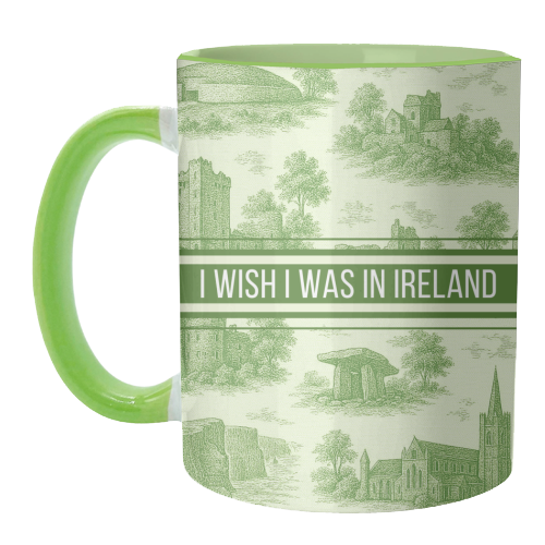 I WISH I WAS IN IRELAND - unique mug by Lilly Rose