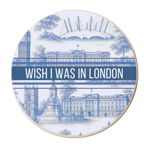 I WISH I WAS IN LONDON - personalised beer coaster by Lilly Rose