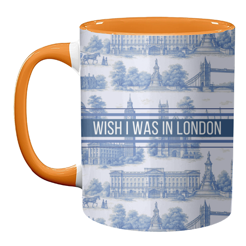 I WISH I WAS IN LONDON - unique mug by Lilly Rose