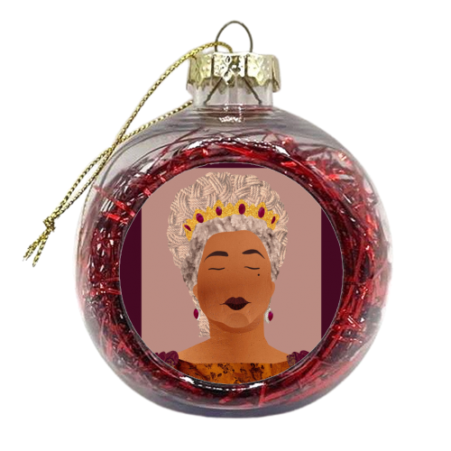 I Wish To Be Entertained - xmas bauble by Lisa Wardle