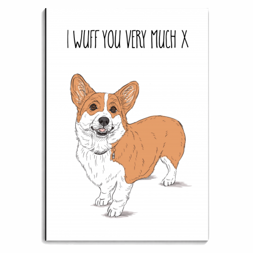 I Wuff You Very Much - personalised A4, A5, A6 notebook by Adam Regester