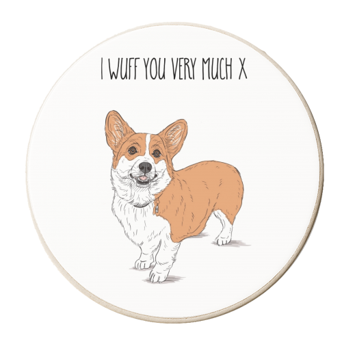 I Wuff You Very Much - personalised beer coaster by Adam Regester