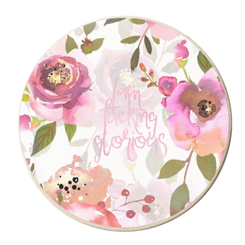 Iam fucking glorious - personalised beer coaster by Uta Naumann