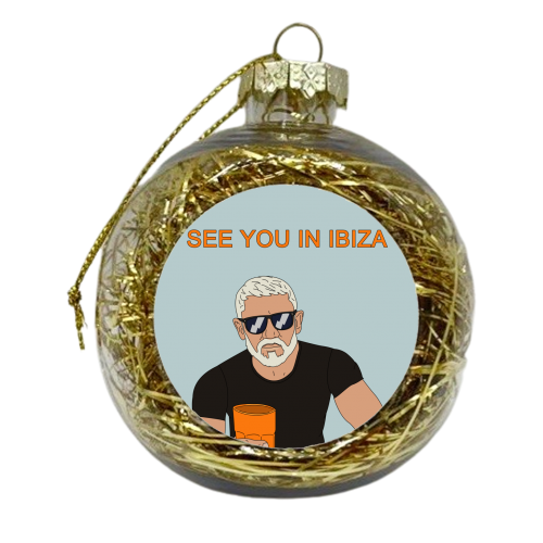 IBIZA (Wayne) - xmas bauble by Kitty & Rex Designs