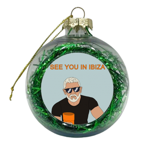 IBIZA (Wayne) - xmas bauble by Kitty & Rex Designs