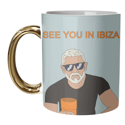 IBIZA (Wayne) - unique mug by Kitty & Rex Designs
