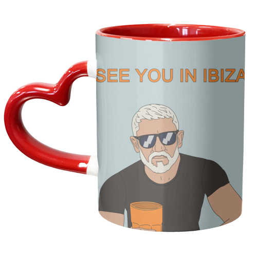 IBIZA (Wayne) - unique mug by Kitty & Rex Designs