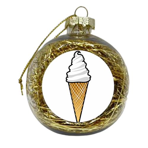 Ice Cream - xmas bauble by Adam Regester