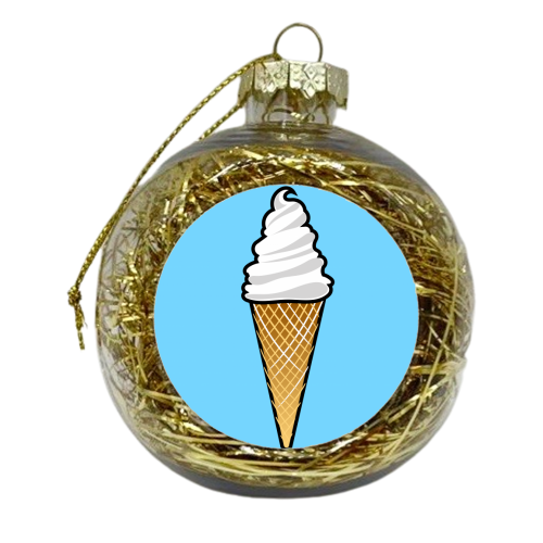 Ice Cream Cone - xmas bauble by Adam Regester