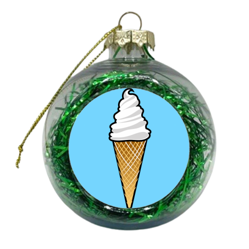 Ice Cream Cone - xmas bauble by Adam Regester