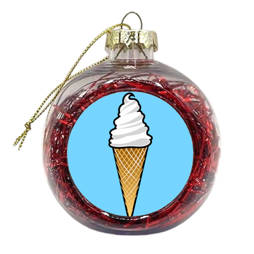 Ice Cream Cone - xmas bauble by Adam Regester