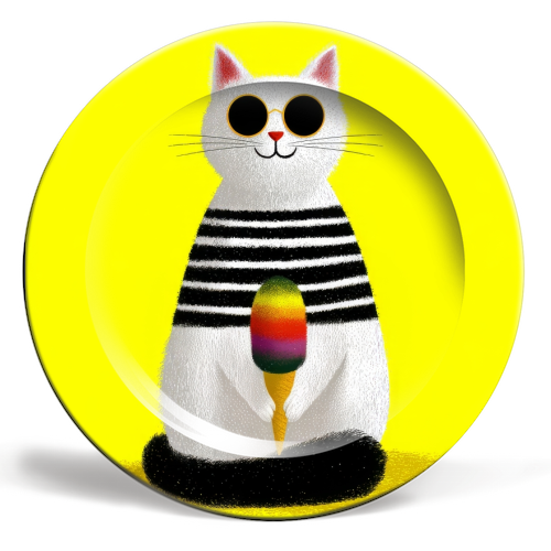 Ice cream lover - ceramic dinner plate by DejaReve