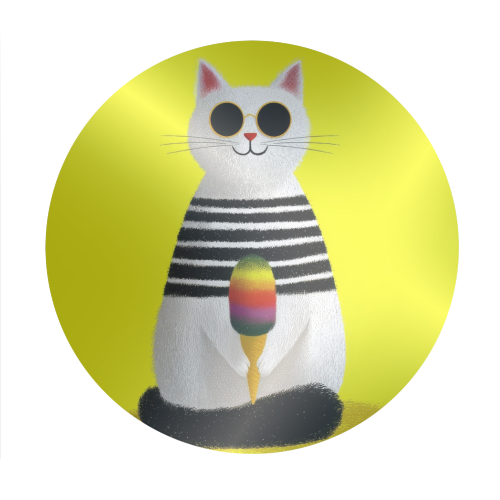 Ice cream lover - Circle Sticker by DejaReve