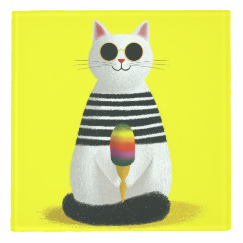 Ice cream lover - personalised beer coaster by DejaReve