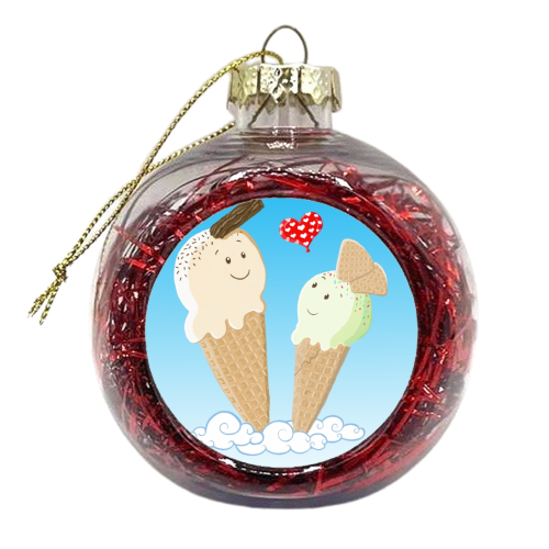 Ice Creams In Love - xmas bauble by brodyquixote