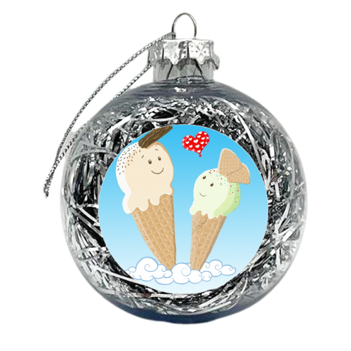Ice Creams In Love - xmas bauble by brodyquixote