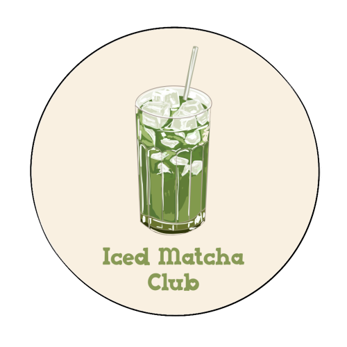 Iced Matcha Club - Circle Sticker by EZbie
