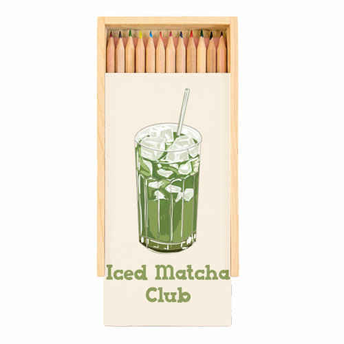 Iced Matcha Club - Coloured Pencils with Box by EZbie