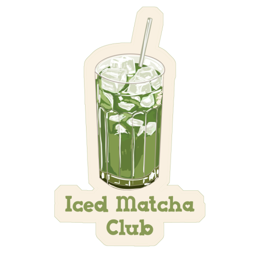 Iced Matcha Club - Die Cut Sticker by EZbie