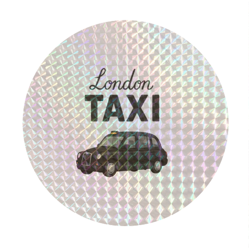 Iconic London Black Taxi! - Circle Sticker by The Yellow Box