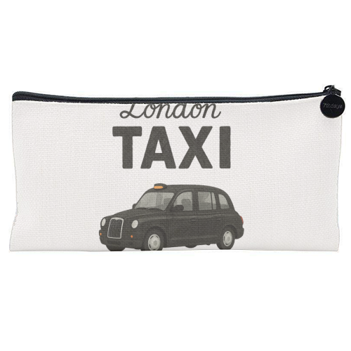 Iconic London Black Taxi! - flat pencil case by The Yellow Box