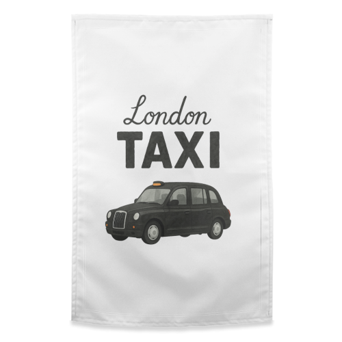 Iconic London Black Taxi! - funny tea towel by The Yellow Box