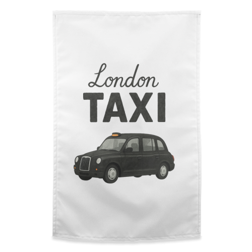 Iconic London Black Taxi! - funny tea towel by The Yellow Box