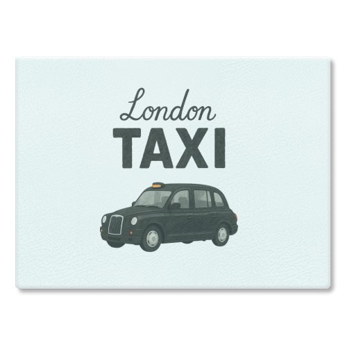 Iconic London Black Taxi! - glass chopping board by The Yellow Box
