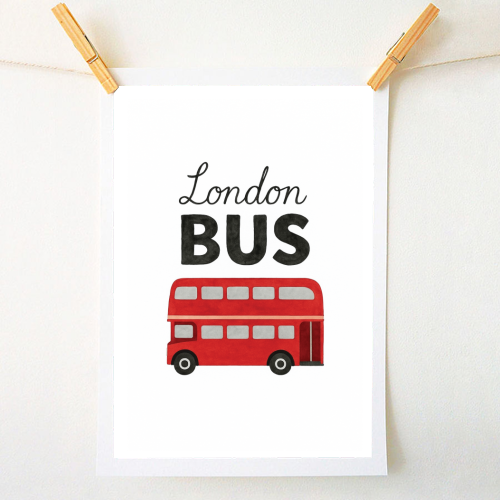 Iconic London Bus! - A1 - A4 art print by The Yellow Box