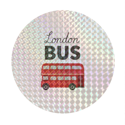 Iconic London Bus! - Circle Sticker by The Yellow Box