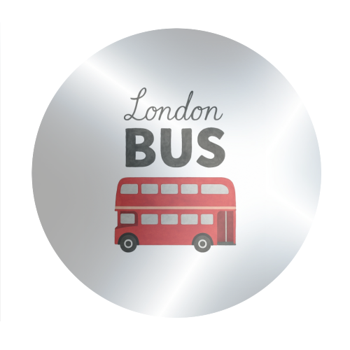 Iconic London Bus! - Circle Sticker by The Yellow Box