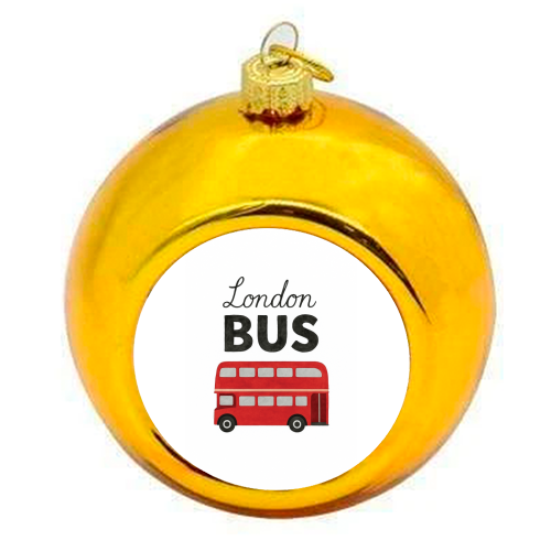 Iconic London Bus! - colourful christmas bauble by The Yellow Box