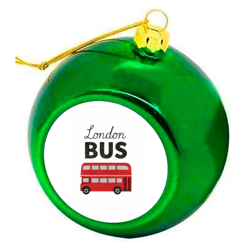 Iconic London Bus! - colourful christmas bauble by The Yellow Box