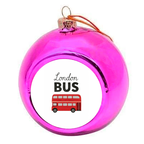 Iconic London Bus! - colourful christmas bauble by The Yellow Box