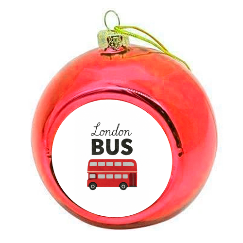 Iconic London Bus! - colourful christmas bauble by The Yellow Box
