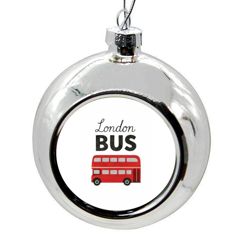 Iconic London Bus! - colourful christmas bauble by The Yellow Box