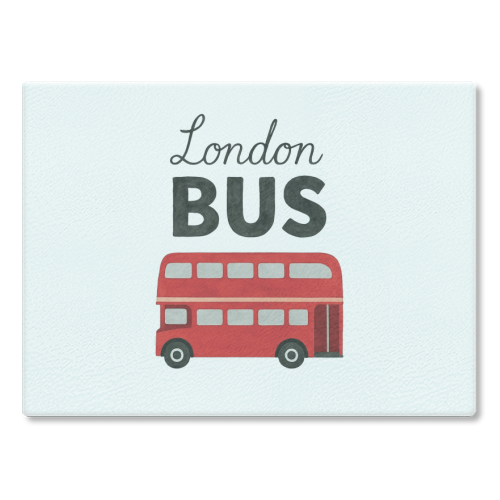 Iconic London Bus! - glass chopping board by The Yellow Box