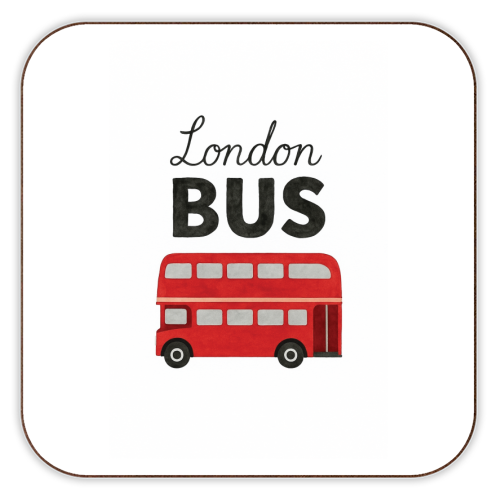 Iconic London Bus! - personalised beer coaster by The Yellow Box