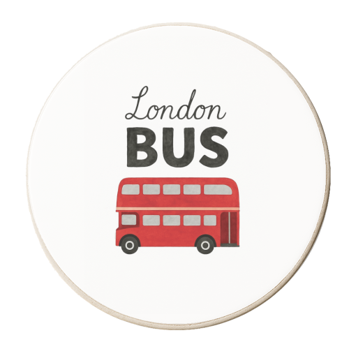 Iconic London Bus! - personalised beer coaster by The Yellow Box