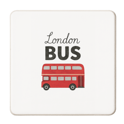 Iconic London Bus! - personalised beer coaster by The Yellow Box